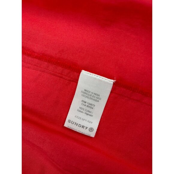 Sundry Evereve The Anywhere Tiered Puff Sleeve Poplin Cotton Dress Womens Size 2 - Picture 4 of 9